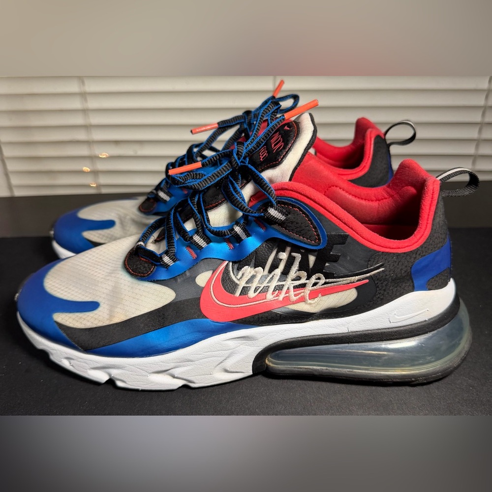 Nike Air Max 270 React Time Capsule Men’s Size 9 Red White Blue Sneakers